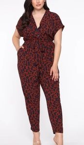 Leopard print jumpsuit